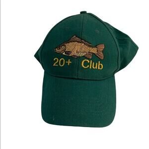 Fishing dad hat cap green w adjustable strap. In EUC
